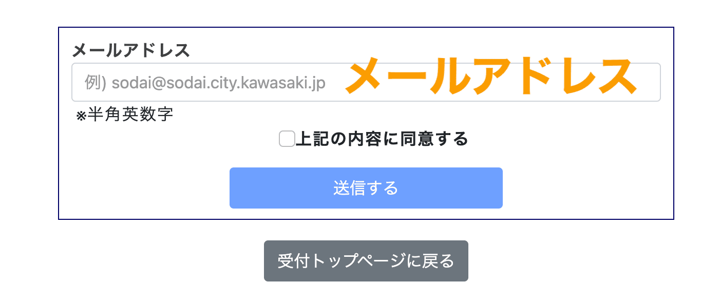 メールアドレス入力